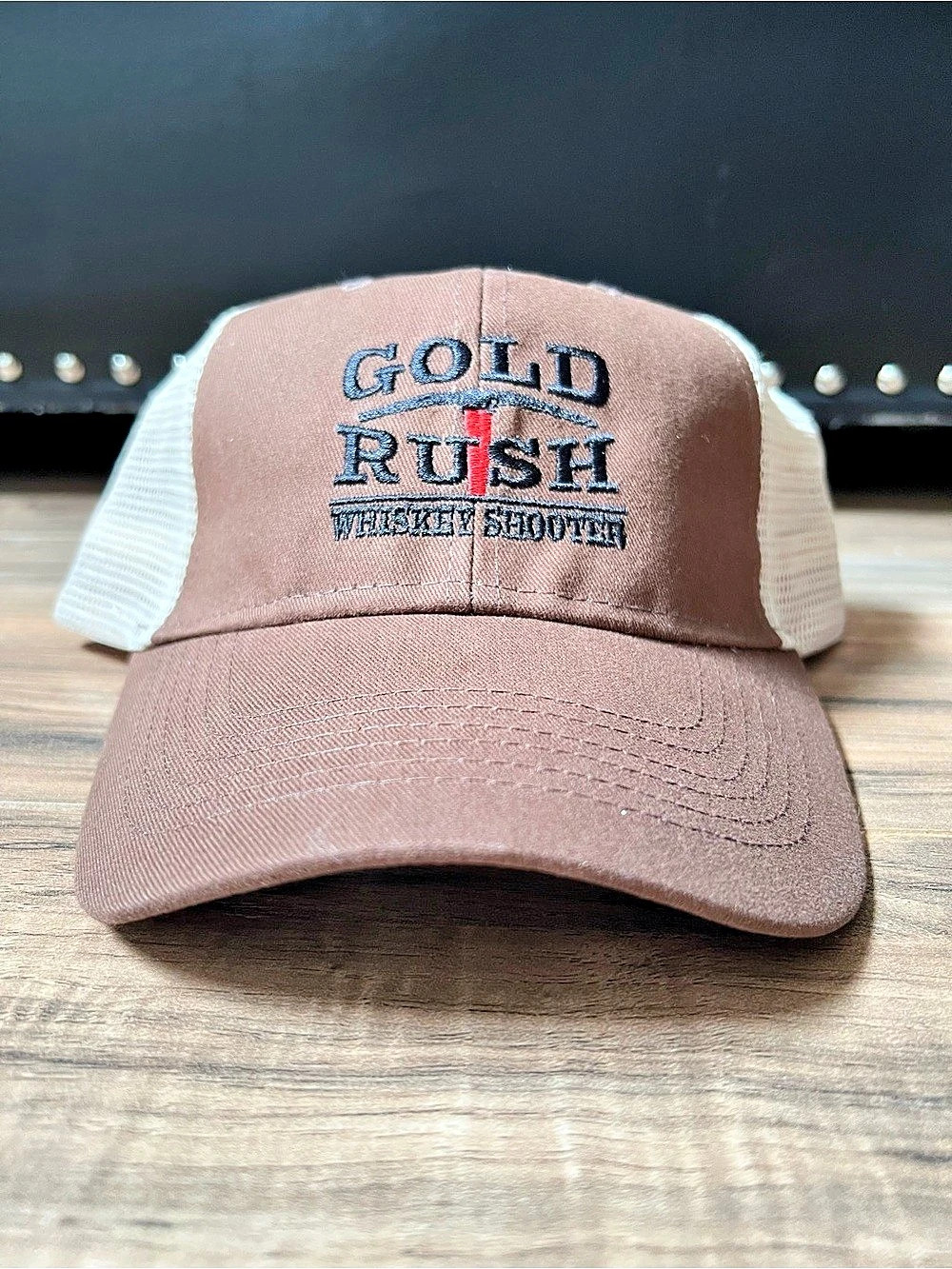 Gold Rush Whiskey Shooter Trucker Hat